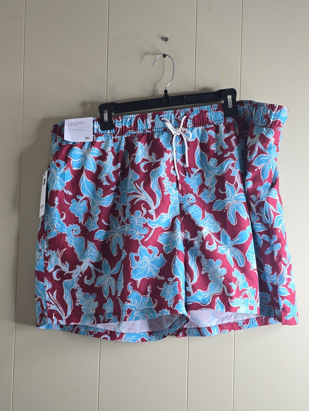 Men's Floral Print Swim Trunks Goodfellow & CO. Size XXL